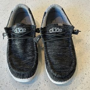 Gray white and black hey dudes size 8